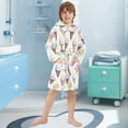 thumbnail image 5 of FORMRS Niños Bathrobe Unisex Hooded Robe Soft Plush Pajamas Sleepwear, Size 2-3T, Ice Cream Pattern, 5 of 7