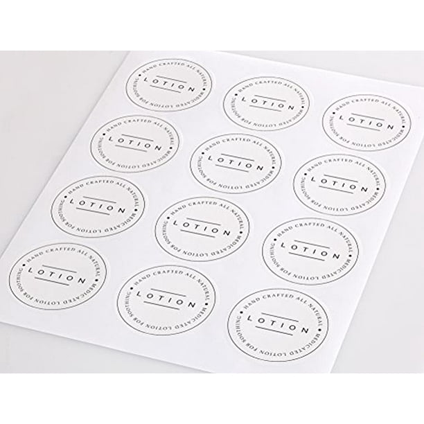 Waterproof Clear Gloss 2 5 Inch Diameter Circle Labels For Laser Printers With Template And Printing Instructions 5 Sheets 60 Labels Cl25