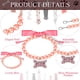 thumbnail image 3 of Collar de perlas para perro, collar ajustable, cuentas de disfraz, joyería con diamantes de imitación, bonito collar de boda, disfraz de niña, accesorios para perros pequeños, cachorros, gatos, 8 a 1 JAMW Sencillez, 3 of 5