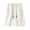 White, variant on WWV Shorts for Men Casual Elastic Waist Pocket Drawstring Shorts Solid Color Fashion Loose Fit Daily Running Pants Beige L