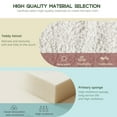 thumbnail image 3 of Desk Chair No Wheels Vanity Chair Comfy Accent Chair for Living Dining Room Bedroom Home Office Mid Century Modern Upholstered Armless Chair with Metal Legs (Gold Frame+White, 1), 3 of 7