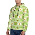 thumbnail image 3 of Naloa Avocado And Toast Men's Casual Hooded Collar Drawstring Hoodies Pullover Sweatshirts Casual Long Sleeve Shirts-4X-Large, 3 of 7