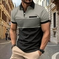thumbnail image 2 of Rrunsv Golf Shirt for Men Men's Polo Shirts Short Sleeve Moisture Wicking Casual Collared Shirts Khaki,XL, 2 of 5