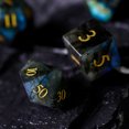thumbnail image 5 of Cusdie Set of 7 Handmade Stone Dice, 16mm Polyhedral Stone D&D Dice Set with Leather Box, DND Dices for Collection, 5 of 5