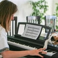 thumbnail image 5 of Music Stand Compatible with Numerous for Models of Music Keyboard,Keyboard Stand Sheet Music with 4 Music Clip, 5 of 7
