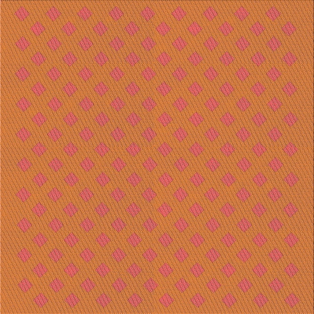 Ahgly Tapis de Zone Carré Transitionnel Néon Orange Lavable en Machine, 4 Pieds Carré