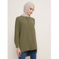thumbnail image 3 of Khaki - Stripe - Crew neck - Tunic - Refka, 3 of 5