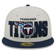 thumbnail image 2 of Men's New Era Stone/Navy Tennessee Titans 2023 NFL Draft On Stage 59FIFTY Fitted Hat, 2 of 6