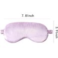 thumbnail image 4 of Antifaz morado para dormir, tela suave y cómoda, cubierta para sombra de ojos para siesta de viaje (lavanda), 4 of 4