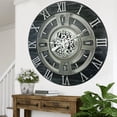 thumbnail image 4 of THE GEARS CLOCK Wall Clock with Real Moving Gears EN-LI_ 36 in Round Vintage-Black, 4 of 10