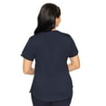 thumbnail image 3 of MED COUTURE Women V-Neck Shirttail Top, Color: Indigo Heather, Size: S (7459-INDH-S), 3 of 5