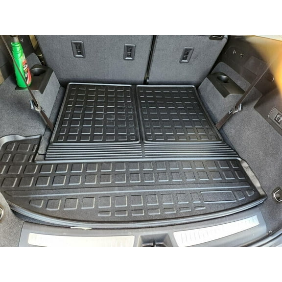 EACCESSORIES EA Cargo Liner – Trunk Mat for Cadillac XT6 2020-2024 – Weather-Resistant Trunk Mats for Cars with Raised Lip – Non-Slip Car Trunk Mat Tray Pad Boot – Laser Pre-Cut Design