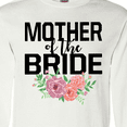 thumbnail image 4 of Inktastic Mother of the Bride with Flower Illustration Long Sleeve T-Shirt, 4 of 5