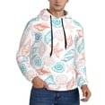 thumbnail image 2 of Salouo Colorful Seashells1 Pattern Men's Fall Hoodie Sweatshirt,Sport Hoodie with Pockets for Men Pullover Casual Hooded Sweatshirt-4X-Large, 2 of 7