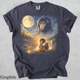 thumbnail image 4 of Punch Monkey Moon Shirt, Vintage Moon Animals Tee, 90s Retro Animal Graphic Tee, Monkey Mom Gift, 4 of 6