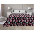 thumbnail image 1 of Leafage Down Alternative Comforter, Abstract Botanic Circular Spiral Leaf Branches on Checkered Backdrop, Microfiber Quilt for All Season, 5 Sizes, Eggshell Green Warm Taupe, by Ambesonne, 1 of 3