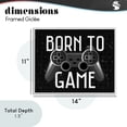 thumbnail image 4 of Stupell Industries Contemporary Born To Game Retro White Framed Giclee Art, 14 x 11, by Kim Allen, 4 of 8