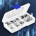 thumbnail image 3 of Yazoeia 45 Pcs Insert en Acier Inoxydable à Bride Kit Assortiment de Locknut M3 M4 M5 M6 M8 M10 GY228-41750, 3 of 11