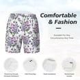 thumbnail image 5 of Lsque Mens Swim Trunks Violets Flowers Pattern - Bathing Suit Compression Liner - Beach Swim Shorts Swimwear - (S-3XL) - Stretch Quick Dry -X-Large, 5 of 9