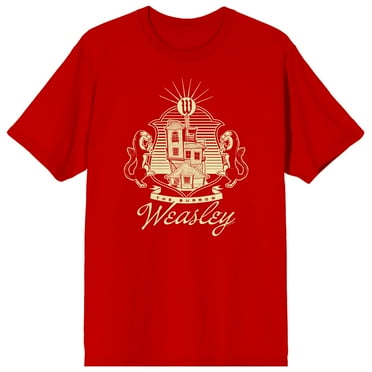 Harry Potter The Burrow Weasley Crew Neck Short Sleeve Red Women's T-shirt-Medium