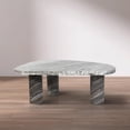 thumbnail image 2 of Meridian Furniture Messina Brown Genuine Marble Coffee Table, 2 of 7