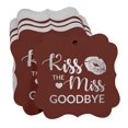 thumbnail image 3 of Inkdotpot Real Silver Foil Kiss The Miss Goodbye Bridal Shower Tags Favor Bracket Shape Hang Pack Of 50 Paper Tags, 3 of 7