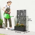 thumbnail image 3 of Outsunny Metal Planter Box with Trellis, 44.5" Raised Garden Bed, 3 of 10