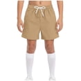 thumbnail image 4 of Mnyotv Boys Athletic Shorts with Pockets Drawstring Elastic Waist Wide Leg Shorts Summer Clothes Size 13-14 Years, 4 of 6
