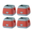 thumbnail image 2 of 4 Uds. Almohadilla para de la pierna, cubiertas protectoras para el , almohadillas antideslizantes, cubiertas para los pies de la cuadrado rojo Soledad Almohadillas protectoras de pies, 2 of 10