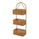 thumbnail image 1 of Cesta colgante tejida con asa, cesta organizadora decorativa de ratán para almacenamiento. Rectángulo de 3 capas, 1 of 9