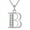 Style#B, variant on Monogram Necklace A-Z 26 Letters Pendants Alloy Capital Initial Necklaces for Unisex