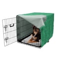 thumbnail image 2 of Lighthouse Dog Crate Cover, Abstract Ocean Waves Pattern Swirl Stripes Nautical Vintage Marine, Easy to Use Pet Kennel Cover for Medium Large Dogs, 35" x 23" x 27", Green Black White, by Ambesonne, 2 of 6
