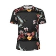 thumbnail image 5 of Wukai Butterfly with Fowers Print Men's Short-Sleeved Mesh T-Shirt,Quick-Dry Short Sleeve Workout T-Shirt-5X-Large, 5 of 8