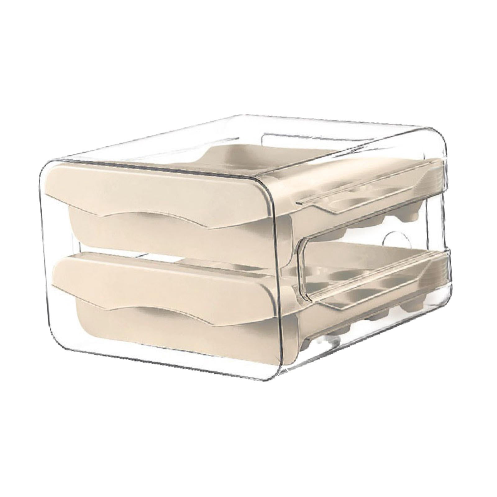 Baoblaze Drawer Type Egg Container 32 Grid Egg Holder for Tabletop Fridge Supermarket