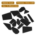 thumbnail image 2 of Unique Bargains 15Pack Mixed Shape Irregular Acrylic Sew on Mirror Pieces Rhinestones Beads Black, 2 of 6