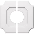 thumbnail image 3 of Ekena Millwork CMP18LE2-07000 18 in. OD x 7 in. ID Square Locke Architectural Grade PVC Contemporary Ceiling Medallion - 2 Piece, 3 of 4