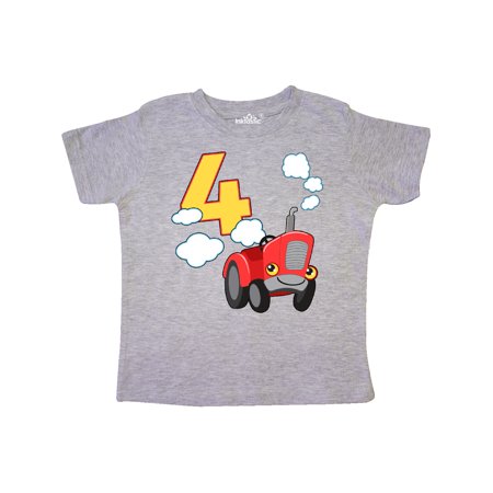 

Inktastic Fun Tractor 4th Birthday Gift Toddler Boy or Toddler Girl T-Shirt