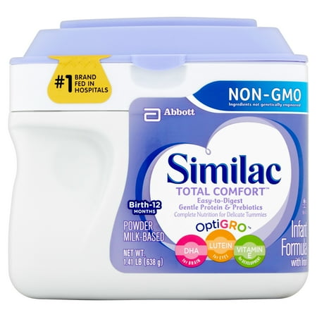 Similac Total Comfort NON-GMO Infant Formula with Iron, Powder, 1.41 lb