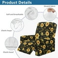 thumbnail image 5 of FOR U DESIGNS Sunflower Music Note Pattern Recliner Chair Covers Breathable Sofa Couch Cover with Armrest, Stretch Recliner Couch Covers Furniture Protector for Pet,Kids, 5 of 8