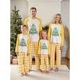 thumbnail image 3 of Family Matching Christmas Pajamas Set Letter Print Tops and Plaid Pants Holiday Pajamas Sleepwear, 3 of 10