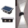 thumbnail image 2 of AuroraX Solar Powered Wall Light Outdoor Solar Lights for Yard Decorative Double Head Color Changing Dusk to Dawn Waterproof Outdoor Wall Lighting White, 2 of 6