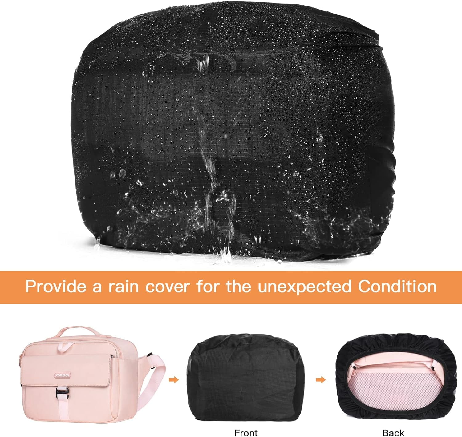 MOSISO Camera Shoulder Bag Case Crossbody Sling Purse, DSLR/SLR/Mirrorless Compact Padded Photography Handbag with Rain Cover Compatible with Canon/Nikon/Sony Cameras and Lenses