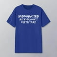thumbnail image 3 of Undiagnosed but Everyone's Pretty Sure Graphic Tees for Women 2026 Summer Casual Short Sleeve Crewneck Funny T Shirts, 3 of 4