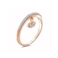 thumbnail image 3 of JewelersClub Diamond Rings for Women – 1/5 Carat White Diamond Ring Jewelry– Rose Gold Over Silver Bands for Women –– Ring by JewelersClub, 3 of 4