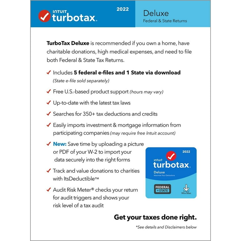 TurboTax Deluxe 2021 Tax Software, Federal Returns Only Federal E File Mac Download E Delivery - Foto 6