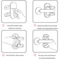 thumbnail image 3 of Paquete de cerraduras de seguridad para niños, antibloqueo de seguridad para niños, sin herramientas, sin taladrar, cerradura de palanca de puerta con manija de puerta, antipellizco esquí esquí Gafas de esquí, 3 of 5