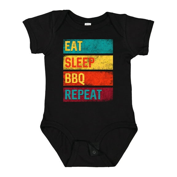 Inktastic Barbecue Grilling Eat Sleep Bbq Repeat Boys or Girls Baby Bodysuit