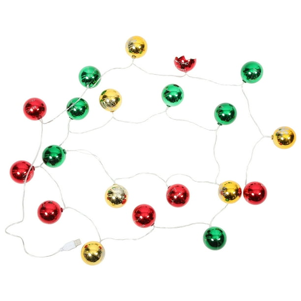 Guirnalda de luces LED de 20 luces navideñas, guirnalda de luces para fiesta de Navidad, 1 ud.