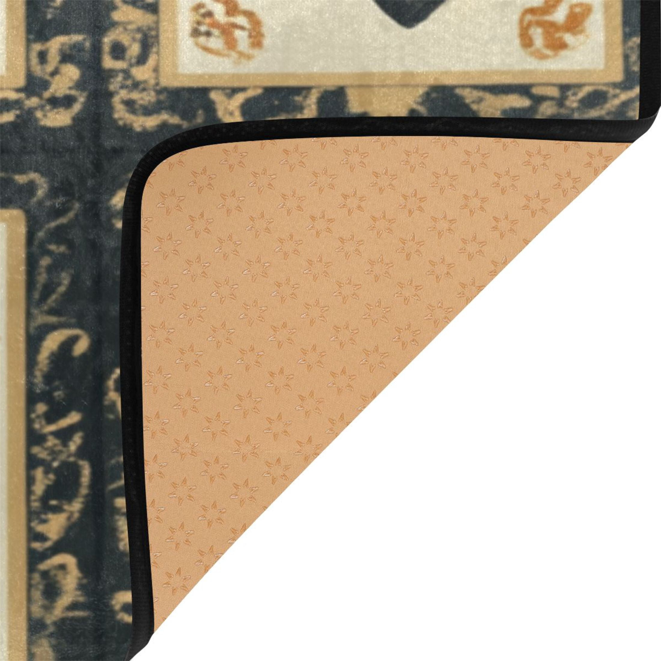WOBOGO Mahjong Background Carpet Non-Slip Rugs Soft Doormat 60×39in Living Dining Room Bedroom Decorative