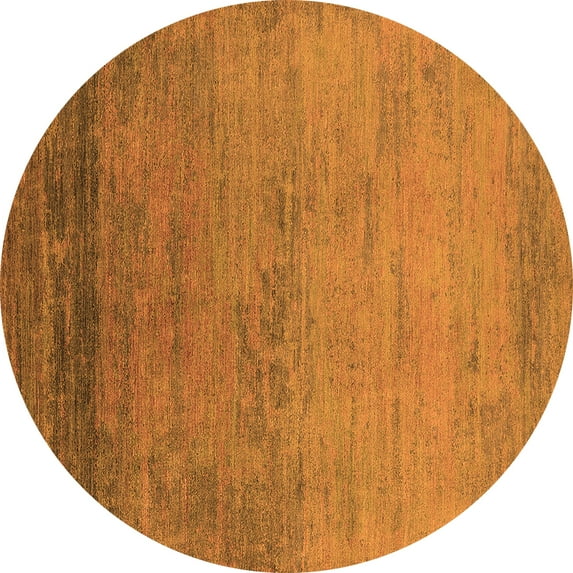 Ahgly Company Indoor Round Oriental Orange Industrial Area Rugs, 6' Round